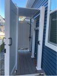 Wonderful New Outdoor Shower Enclosure with changing area and compositeflooring